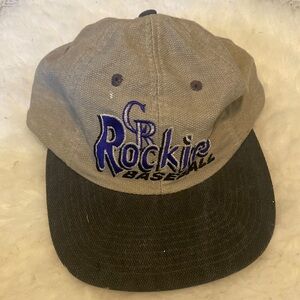 Vintage Colorado Rockies Logo Athletic strap back hat